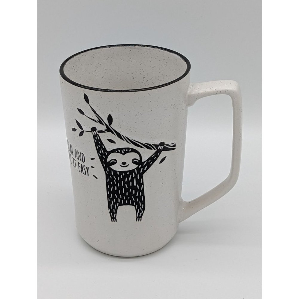 Sloth Coffee Tea Stoneware Mug Hanging around Relax and Take It Easy